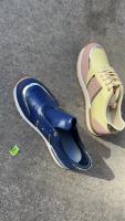 Zapatillas de deporte con plataforma para Mujer, zapatos deportivos informales de cuero con retales, vulcanizados para correr al aire libre, 2023 - details 11