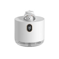 Mini humidificador para mascotas, carga USB, luz nocturna silenciosa, Gran Salida de niebla, pantalla digital grande, potencia visible - details 3