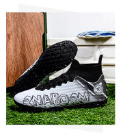 Zapatos de fútbol TF/FG para hombre, botas de fútbol de tobillo alto para niños pequeños, hierba antideslizante para exteriores, zapatillas de entrenamiento Multicolor, nuevas - details 32