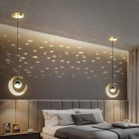 Lámpara colgante nórdica luz de estrellas y luna moderna iluminación para dormitorio candelabro decorativo para noche buena para decoración del hogar - details 1