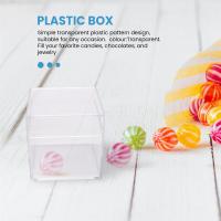 Caja de embalaje de plástico transparente, caja cuadrada para dulces, joyería, regalo de fiesta, regalo de cumpleaños, 24 piezas - details 6