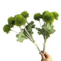 Bola Artificial de crisantemo de 6 cabezas, ramo de bolas de pelo artificiales de tacto Real de plástico, flores falsas realistas, decoración del banquete de boda - details 9