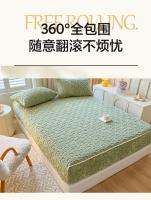 Funda de colchón de terciopelo grueso, Protector de almohadilla de cama tejido de amor, Sábana bajera cálida de felpa para el hogar, colchas de dormitorio - details 8