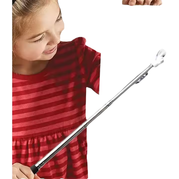 Puntero Retráctil De Acero Inoxidable Con Diseño De Dedo Para Profesor Suministro Escolar De Puntero Telescópico Para Clase - 1