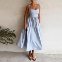 Vestido Midi Sin Mangas De Encaje Rosa Elegante Para Mujer Verano 2024 Estilo Casual Traje De Vestir A-Line Zipper - details 17