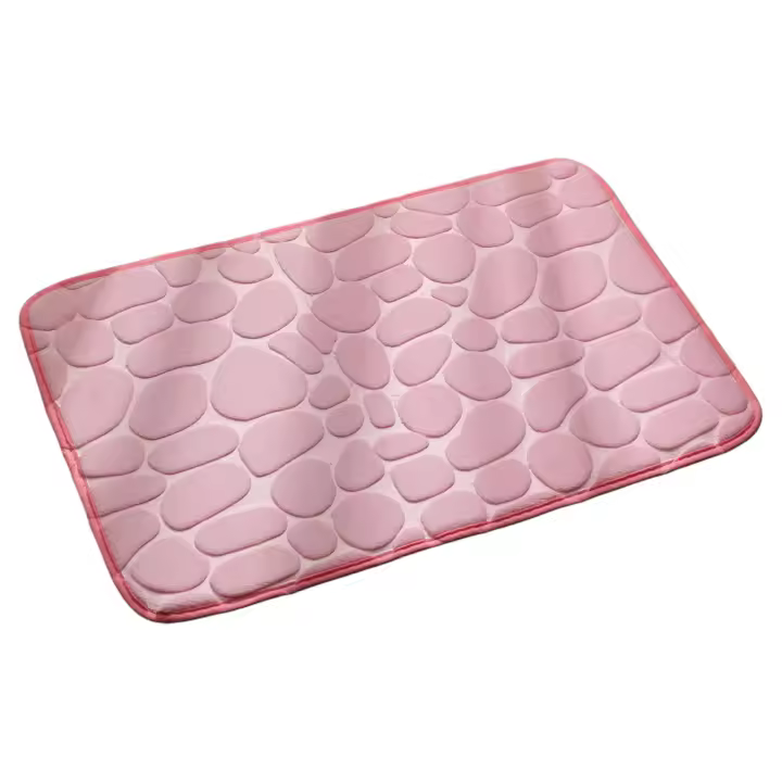 Alfombra de baño suave con textura de Guijarro, alfombrillas absorbentes antideslizantes para baño, cocina, sala de estar, entrada - 1