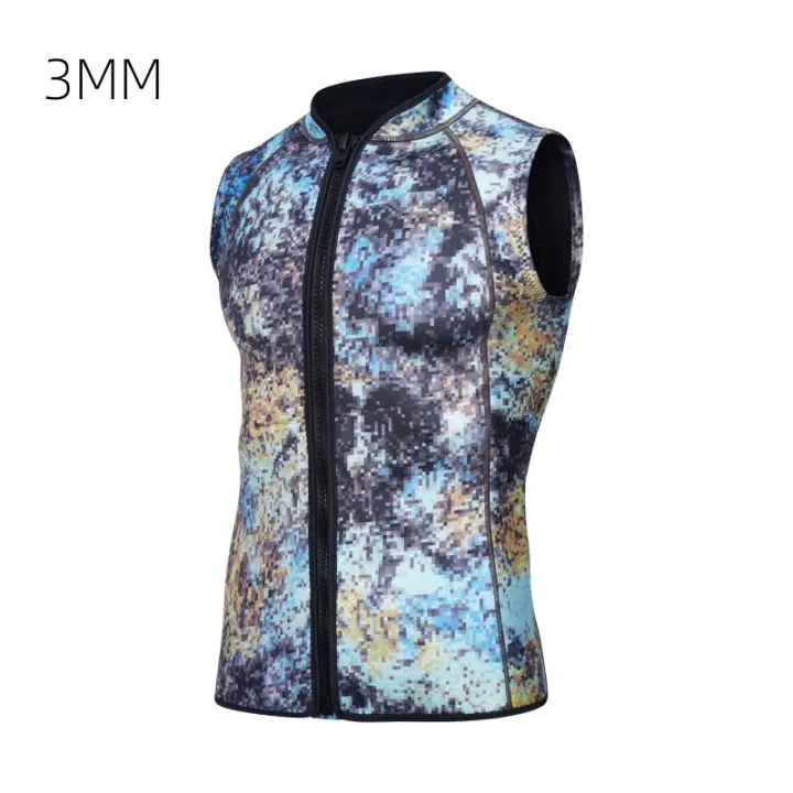 DEMMET-traje de neopreno sin mangas para hombre y mujer, traje de baño cálido de 3mm, resistente al frío, con cremallera, para canoa, surf, Kayak y buceo - 1