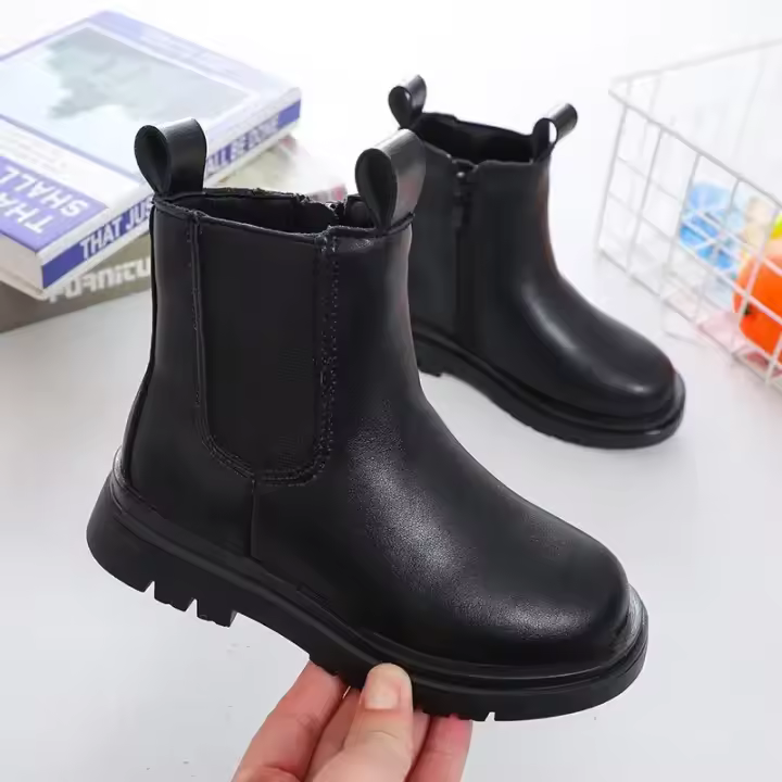 Botas de goma antideslizantes para niños y niñas, botas clásicas con cremallera lateral, adecuadas tanto para hombres como para mujeres, otoño e invierno - 1