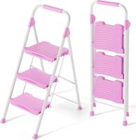 Peldaños Anchos con Baranda, Escalera de Tijera con Pedal Antideslizante, Taburete Plegable para Hogar Cocina Garaje Jardín Oficina, Capacidad de Carga de 900LBS, Azul - details 22