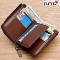 Cartera De Cuero Para Hombre Lujo Monedero Con Bolsillo Para Monedas Y Tarjetas RFID Cierre De Cremallera Regalo Para Hombres Bolsa De Dinero - details 14