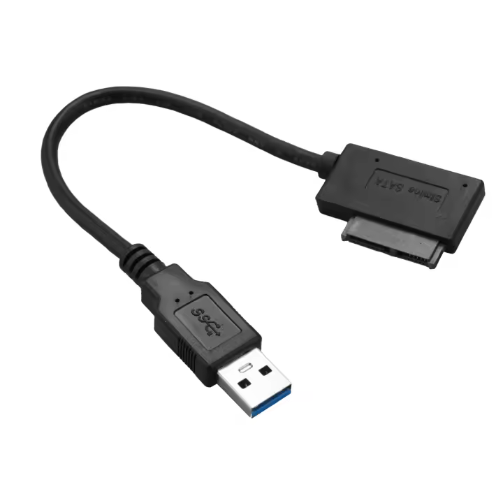 Cable adaptador de unidad óptica USB 3,0 a 7 + 6 13Pin Slimline SATA para ordenador portátil, CD/DVD ROM - 1