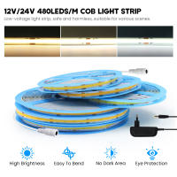 GAHADA Cinta LED COB de Alta Densidad Luz Lineal Blanca Regulable 480LEDs/m Ancho de 8mm - details 0