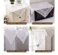 Orgullosas fundas protectoras de papel pintado semitransparente Ence blanco y rosa para fiestas de bodas, manteles bordados, paños de cocina, - details 6