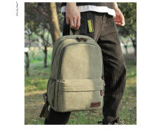 Bolsa de montañismo Mochila informal de lona Mochila para estudiantes universitarios de gran capacidad masculina Mochila impermeable para computadora Mochila de viaje al aire libre - details 24