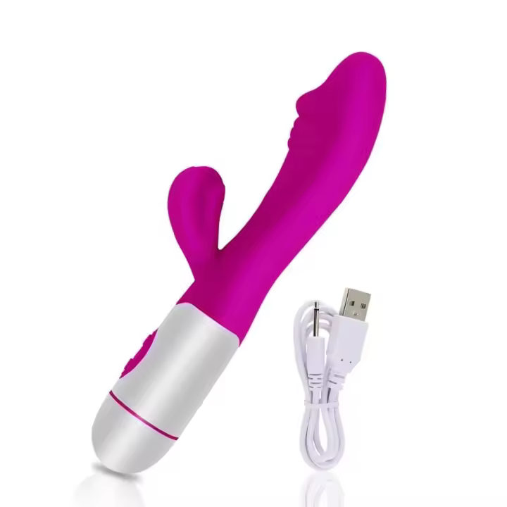 Consolador realista, vibrador de conejo, masajeador de estimulación del clítoris recargable, potente vibrador, masturbador vaginal, Juguetes sexuales para mujeres - 1