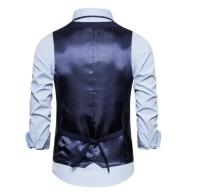 Chaleco de traje azul, chaqueta chalecos sin mangas de negocios para hombre, talla asiática S-6XL, chaleco para fiesta de boda, rojo, morado, negro y gris - details 3