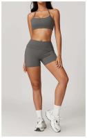 Conjunto de Shorts de Yoga de Cintura Alta Secado Rápido, Cómodo, Plegable, Belleza - details 19