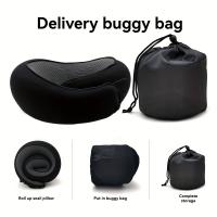 Almohada de Viaje Ergonómica de Espuma con Memoria Transpirable, Lavable en Máquina, Ligera y Portátil para Avión, Oficina, Coche, Descanso en Casa - details 0