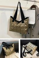 Gran capacidad de las mujeres Casual Espacio para el hombro Algodón Bolso Bolso Tote Moda Uso diario - details 2
