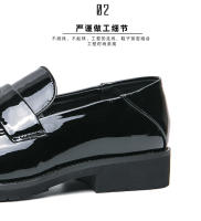 Zapatos de cuero de negocios de color sólido, mocasines brillantes de moda para hombres, la versión coreana es simple. - details 5