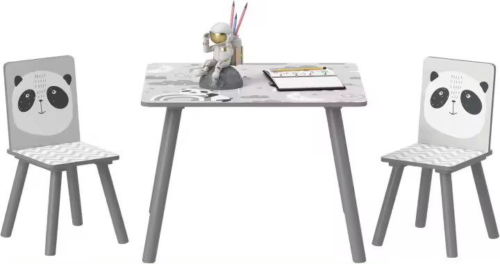 Juego de Muebles para Niños Pequeños Conjunto de Mesa y Sillas en Verde y Blanco para Dormitorio y Sala de Juegos Adecuado para Niños de 3-8 Años - 1