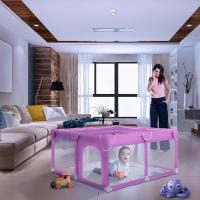 Bebe 120x120cm + Alfombra Bebe – Corralito Bebe con Malla Transpirable – Parque de Juegos Bebe Plegable con Puerta Lateral – Parque Infantil Bebe - Gris - details 11
