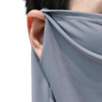 Máscara montada en la oreja de malla de seda de hielo, máscara decorativa de protección solar para proteger la cara y la boca, verano - details 2