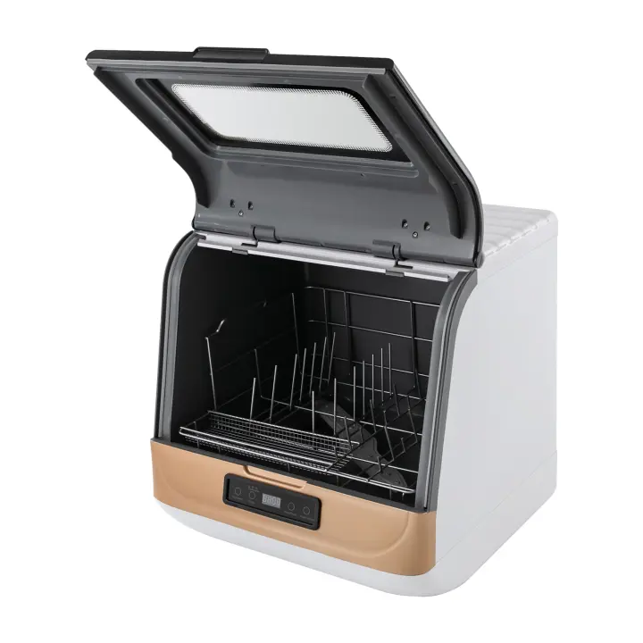 Lavavajillas Mini de Acero Inoxidable 800 W, Rociador Giratorio 360°, 3 Modos de Lavado, Para Hogares y Residencias - 1