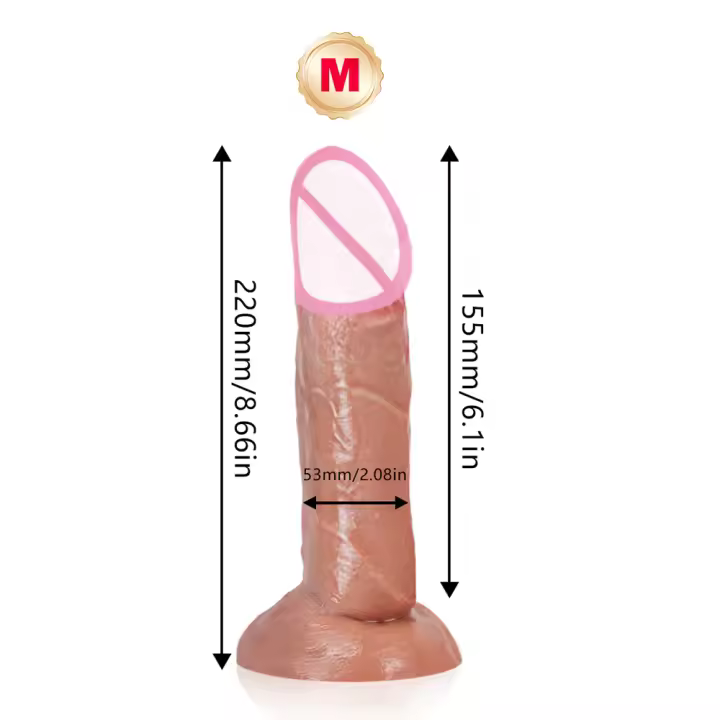Mochila Realista Grande de Silicona Estimulador de Punto G Vaginal para Mujeres con Ventosa - 1