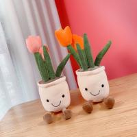 Decoración para el hogar, simulación de plantas, tulipanes, suculenta, muñeco, peluche, flores, maceta, adornos, muñecas de tela - details 0