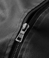 Nuevos hombres Retro sólido Tops Otoño Invierno moda cuello alto abrigo a prueba de viento al aire libre suelta versátil comodidad chaqueta de cuero hombres - details 6