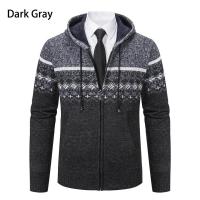 Chaqueta cálida de otoño e invierno para hombre, cárdigan de punto con capucha y chaqueta de algodón polar - details 1