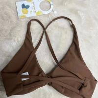 Sujetadores deportivos acolchados con giro frontal para mujer, camiseta corta sin mangas para yoga, sujetador de gimnasio para entrenamiento cruzado en la espalda - details 5