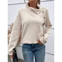 Suéter deportivo informal para mujer, camisa de cuello alto, novedad de 2024 - details 3