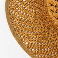 Primavera verano nueva moda trenza hueca paja con sombrero para el sol de playa al aire libre grande y con lazo de cuerda - details 4