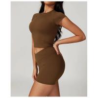 Ropa deportiva de alta resistencia de secado rápido de manga corta Yoga Tre de color sólido - details 20