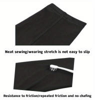 Manga de Compresión de Rodilla de Alta Elasticidad - Transpirable, Absorbe la Humedad, Almohadilla Deportiva para Correr, Ciclismo y Baloncesto - Protección Solar, Pide una Talla Más Grande - details 3