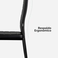 Sillas de Comedor de 4 Piezas Elegantes Resalto Alto, Asiento Ergonómico, Diseño con Costuras Decorativas Material de Piel Sintética, Estructura de Acero - details 25