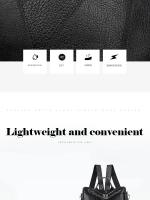 Mochila Vertical de Pu para mujer, bolso cruzado de viaje de gran capacidad, tendencia informal - details 7