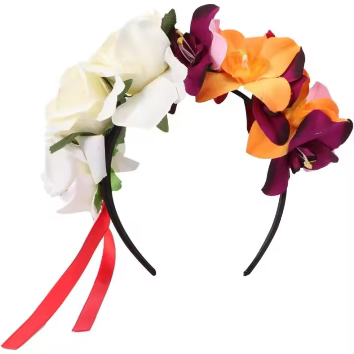 Diadema de Flores Diadema de Flores Mexicanas Diadema Floral para Mujer - 1