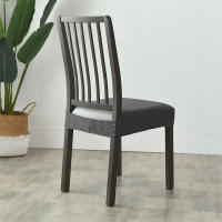 Funda elástica para asiento de silla de comedor, fundas para sillas de Color sólido Jacquard, fundas de cojín para silla antipolvo extraíbles, para Hotel y hogar, 1 ud. - details 9