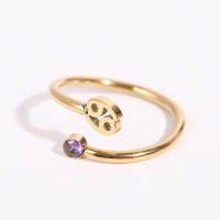 Anillo de Zodiaco Ajustable Miravia Anillo de Constelación con Circonio y Piedra Natal, Regalo Astrológico para Mujer/Hombre, Acero Titanio, 12 Signos del Horóscopo, Anillo Abierto de Moda - details 2