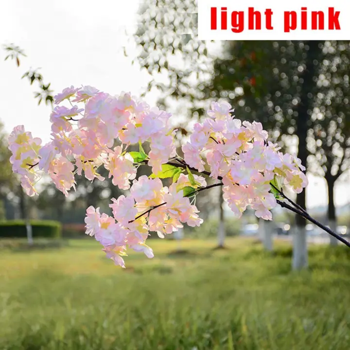 1PC 4 ramas mesa decoración de boda flor falsa flor de cerezo decoración del hogar Artificial Sakura - 1