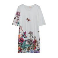 Vestido de manga media con estampado de mariposa, novedad de 2024 - details 4