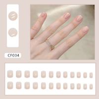 24pcs Uñas Postizas Cortas Y Redondas En Colores Sólidos Full Cover Desmontables Para Dedos De La Mano En Acrílico - details 14