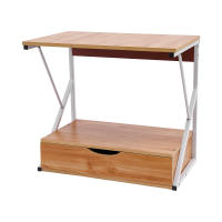 Estante para microondas de 54 x 35 x 50 cm, estante para microondas de 2 niveles con cajones y cubiertas protectoras, estante de cocina de pie para cocina y almacenamiento, hasta 10 kg - details 7
