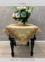 Mantel cuadrado de tela blanca, cubierta de comedor de encaje bordado, mesa Juppe wer, manteles elegantes, toallas - details 12