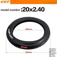 Ruedas de Neumático 20X2.4 para Bicicleta de Niños Vehículo Todterreno de Montaña - details 1
