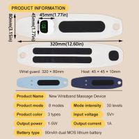 Masajeador de muñeca inalámbrico, masajeador de mano recargable por USB de 8 modos, instrumento de masaje de mano desmontable suave, relaja los músculos - details 0