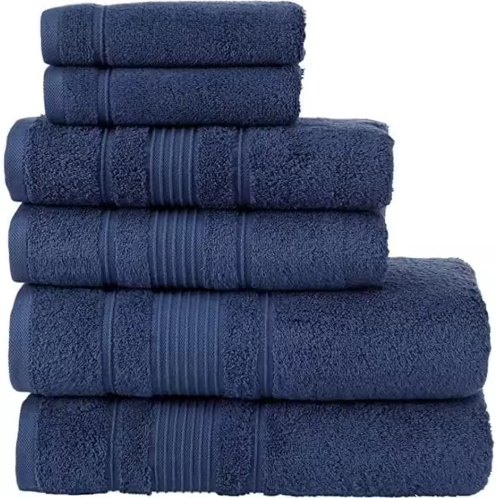 Toallas de Baño de Algodón Egipcio Súper Suaves Juego Premium de 6 Piezas para Hotel y SPA - 1